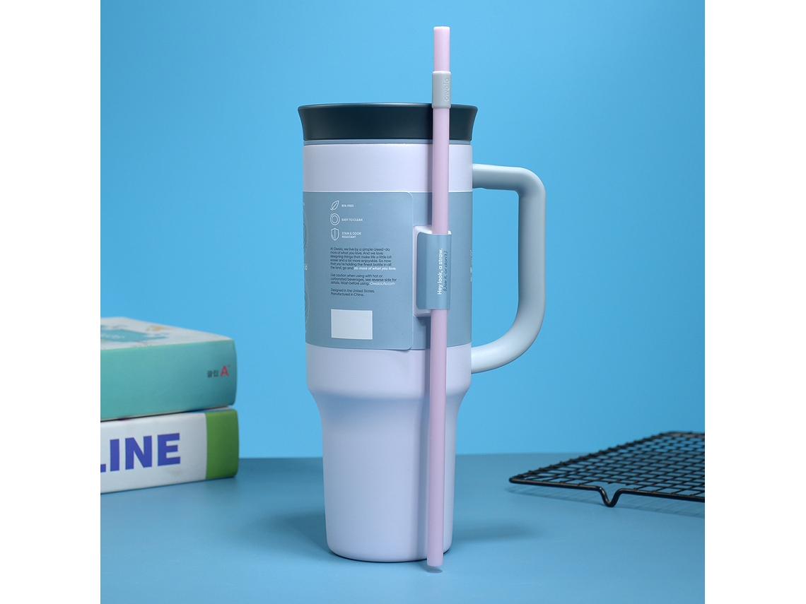 Taza térmica Oowala gris de 1.18 litros, vaso portátil para hielo con aislamiento al vacío de doble capa en acero inoxidable. Sfushos (40 oz)