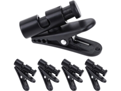 5 Clips Cable Auriculares, Giratorio 360°, Negro, Para Correr