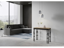 Consolas Ghibli Evolution Small Extensible hasta 196 cm ITAMOBY (90 x 40 x 77 cm - Paneles de Melamina - Roble Natural)