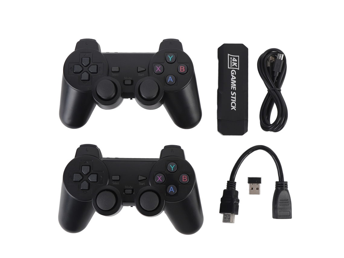 Consola De Juegos Retro 4k Con 2 Mandos Plug And Play E Interfaz Multimedia Hd De 128 Gb.