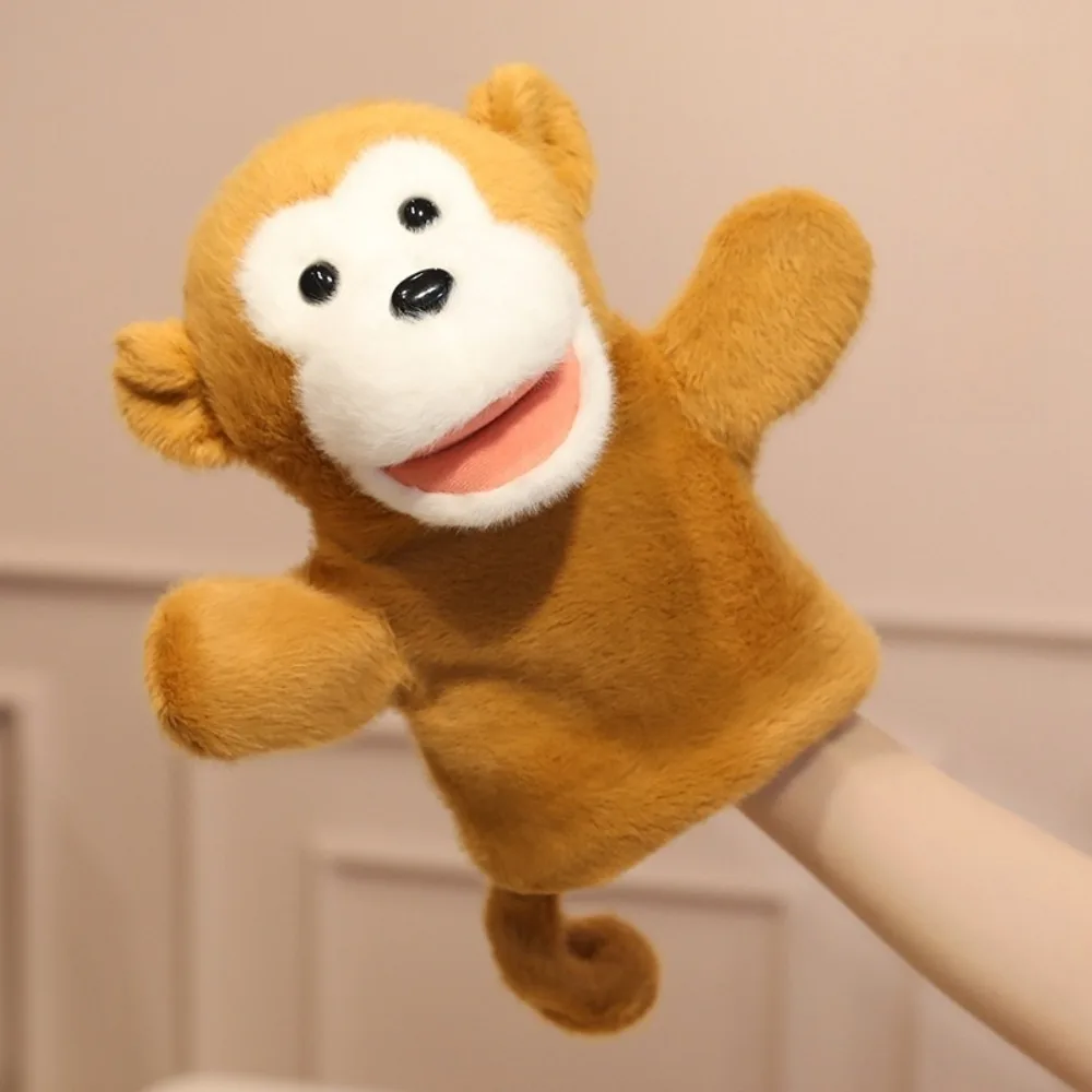 Marioneta De Mano De Dedo De Animal (mono) Para Educación Temprana, Muñeco De Dedo Suave Para Contar Cuentos, Juguete Interactivo
