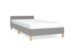 Maison Exclusive - Estructura De Cama Sin Colchón Tela Gris Claro 90x200 Cm