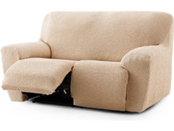 Funda Multielástica para Sofá Relax de 2 Plazas con 2 Asientos MILICA Spongy Marfil