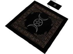 Mantel Para Adivinación Con Tarot, Estuche Para Guardar Cartas, Tela De Terciopelo Negro, Duradero.