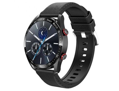 Smartwatch Couro Negro Hw20 Ecg+Ppg Business Bluetooth Llamadas Frecuencia cardiaca Monitoramento Da Presión Arterial A10