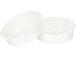 Juego de 2 cestas vaporeras para arroz, resistentes al calor, ligeras y fáciles de limpiar, ideales para verduras. Juego de 2 cestas Gokoco.
