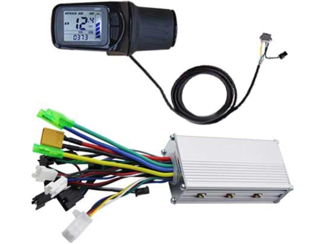 Kit De Controlador Para Bicicleta Sin Escobillas De 36/48/60 V Y 500 W Con Pantalla Lcd Y Sistema De Control De Velocidad.