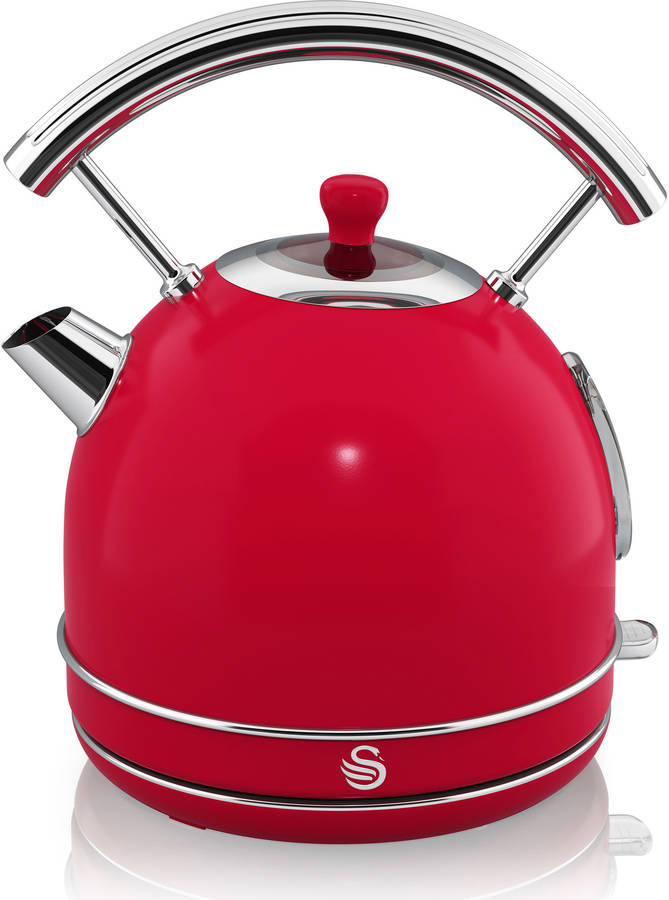 Swan Retro Hervidor agua 1.8l 2200w rojo elc0119 sk14630rn 3000 18 de oculta acero inoxidable 1.8 3000w