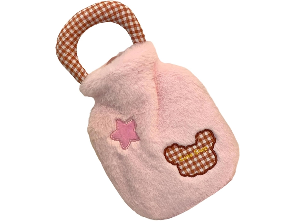 Bolsa De Agua Caliente Portátil Para Manos Y Pies, Cojín De Suave Vellón, Fácil De Transportar, Incluye Bolsa.