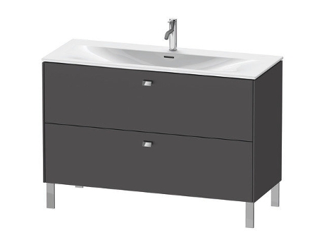 Mueble de lavabo DURAVIT Brioso vertical 122,0 x 47,9 cm 2 cajones incl. recorte de sifón y delantal para lavabo Viu 234412