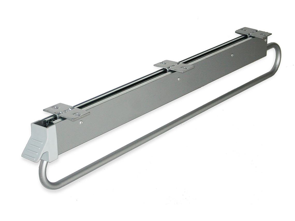 EMUCA Varilla de Trombón para Armario de Gran Fondo Auto- 800- Aluminio Pintado- Acero y Plástico