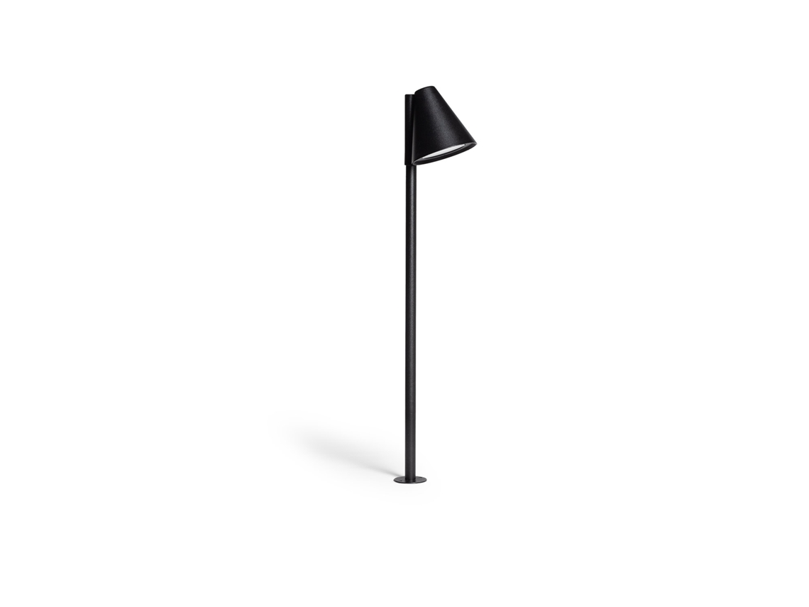 Baliza LED para exterior de 6 W y 60 cm con piqueta Drimlec en negro mate de Ledkia