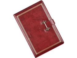 Cuaderno De Tapa Dura De Piel Sintética Con 222 Páginas Rayadas Y Ranuras Para Bolígrafo