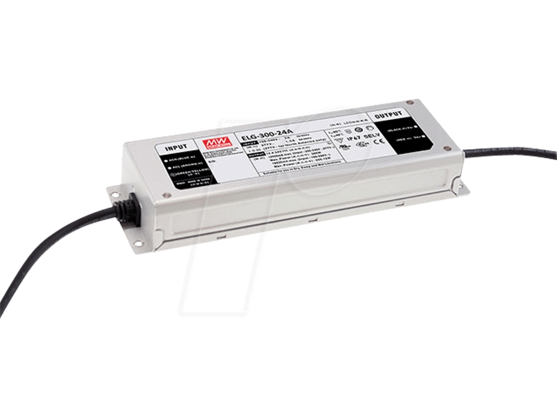 Meanwell Elg 300 24a LED Trafo, 300 W, 24 V DC, 10630 Ma, Dimmbar, 3 In 1 Mean Well (elg 300 24a)