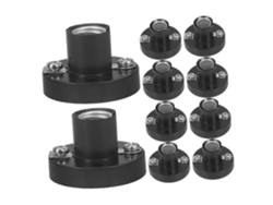 Juego De 10 Portalámparas E10 De Plástico Negro Con Rosca Para Iluminación