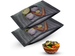 Bolsas de malla para parrilla de barbacoa, red resistente al calor, PTFE flexible, fibra de vidrio, resistente y reutilizable para asar al aire libre.