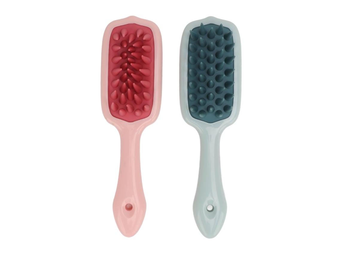 2pcs Cepillo De Champú Con Cerdas De Silicona Suaves Para Limpieza Profunda Masaje Y Exfoliación Del Cuero Cabelludo
