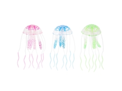 3 medusas fluorescentes de silicona para acuario Rosewell