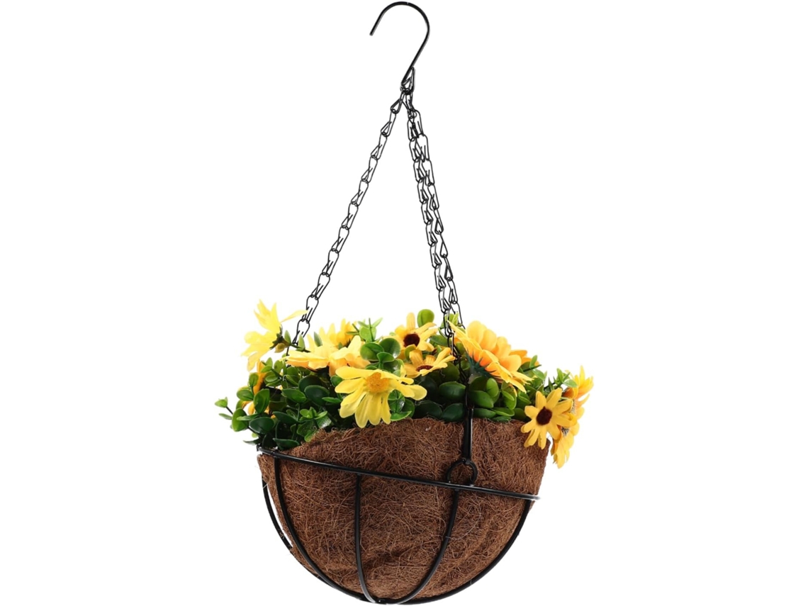 Cesta Colgante Con Forma De Capullo De Flores Artificiales Para Decoración De Pared En Interiores.