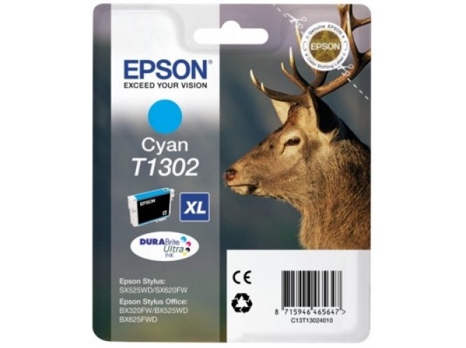 Cartucho de tinta original EPSON T1302 , C13T13024020 Cián Ciervo -