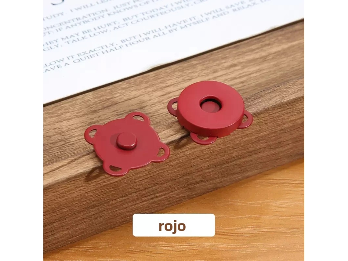 (rojo) 10 Juegos De Hebillas Magnéticas De Metal De Ciruela De Costura Para Carteras, Bolsos, Accesorios De Bricolaje De Ropa
