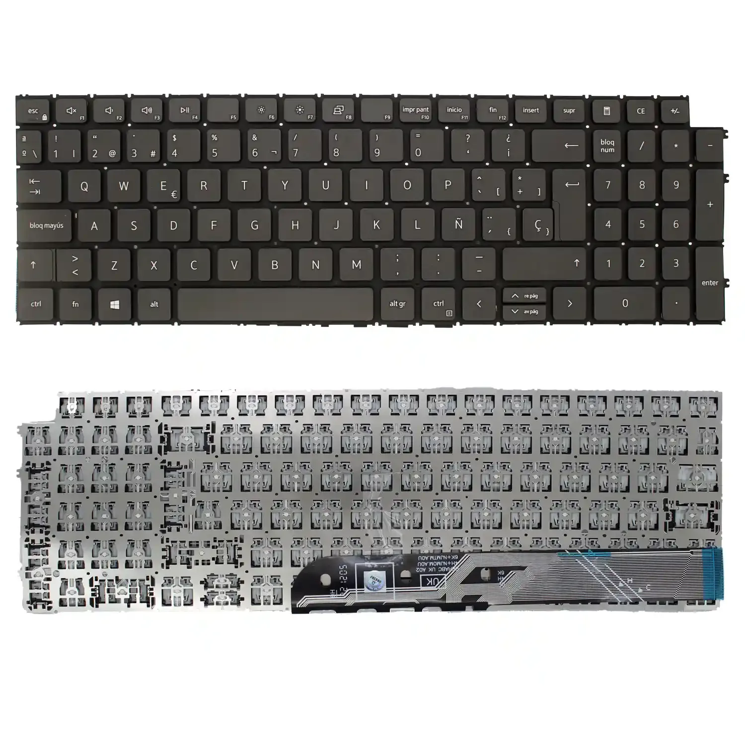 Teclado negro compatible con Dell Latitude 3520 Vostro 3510 3520 5510 5515 7510
