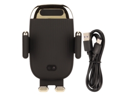 Carregador Sem Fio Para Carro 15w Com Suporte De Telefone Infravermelho Rotação 360 Graus