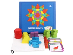Juego De 155 Bloques De Madera Con Formas Geométricas - Juguete Educativo Para Niños