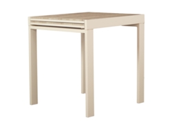 Mesa de bar de cocina 70x70 cm, extensible a 70x140 cm, color beige, modelo Sanremo de Yelloo.