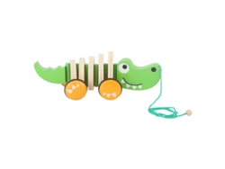 Cocodrilo De Madera Para Arrastrar, Juguete Educativo Para Bebés, Con Cuerda, De 1 A 3 Años.