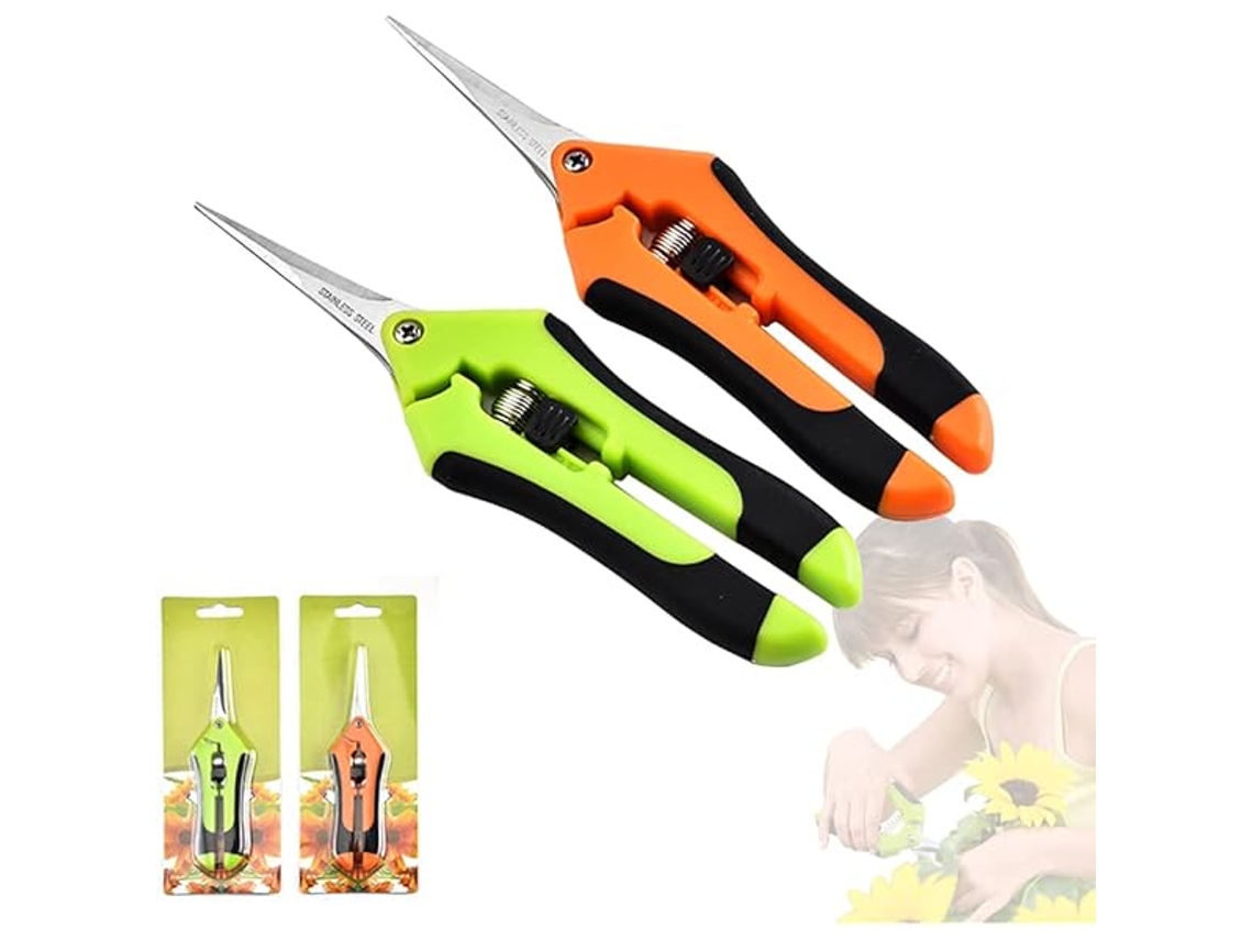Dos tijeras de podar pequeñas, adecuadas para podar ramas, bonsáis y árboles, así como para la cosecha y la jardinería. STELASPLEN