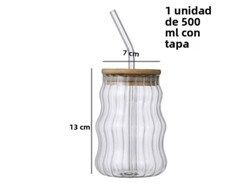 (estilo B, 1 Pieza) Vaso De Vidrio Con Pajita De 500 Ml, Tarro De Cristal, Taza Para Jugo, Café Y Leche
