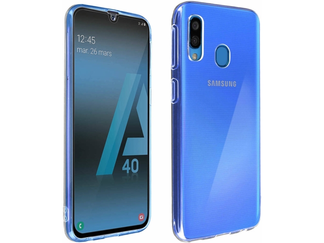 Carcasa y Protector de Cristal Templado Samsung Galaxy A40 AVIZAR 360 Transparente