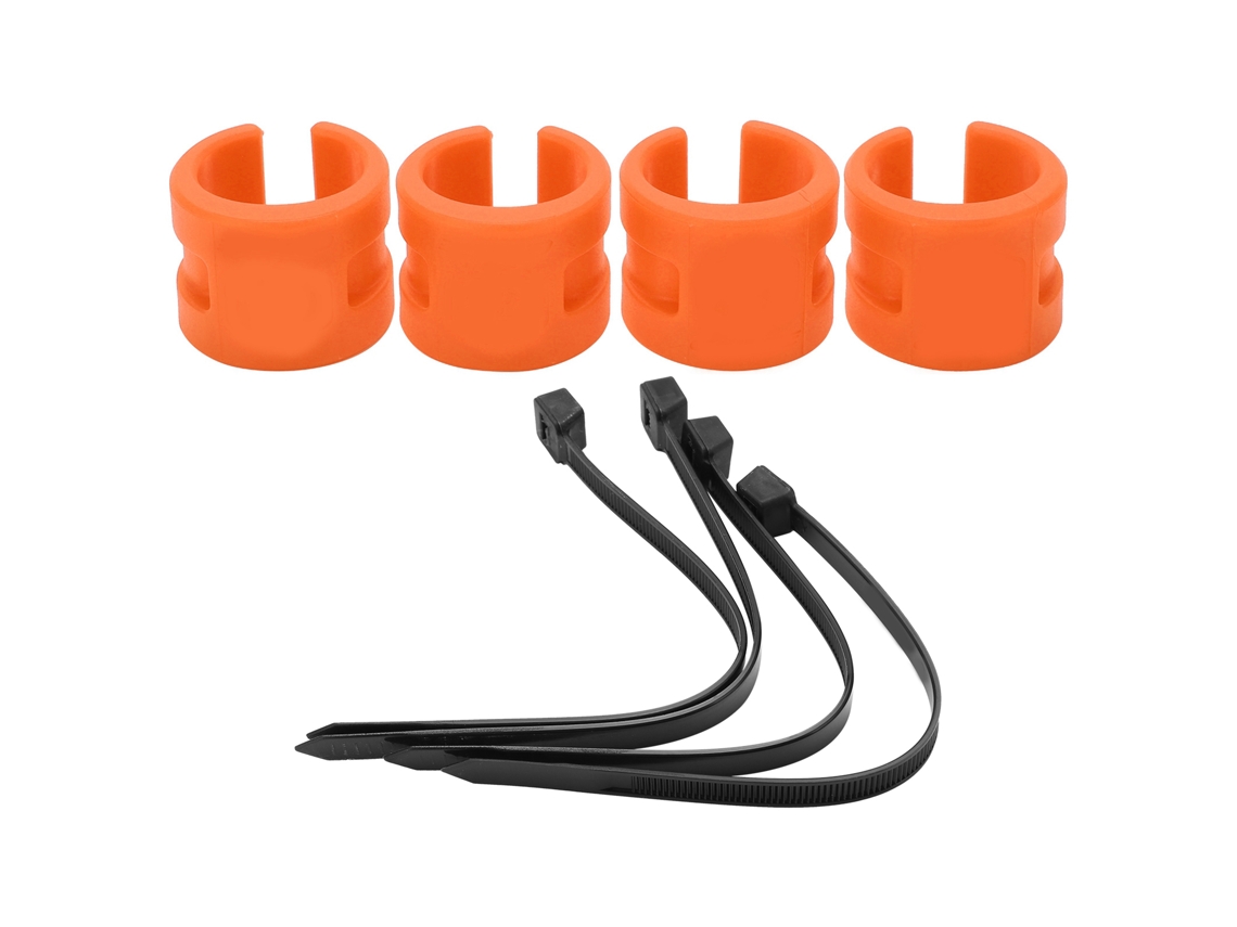 4 Anillos De Goma De Protección Anticolisión Para Horquilla Delantera Y Trasera De Bicicleta, Adhesivo De Cadena Naranja