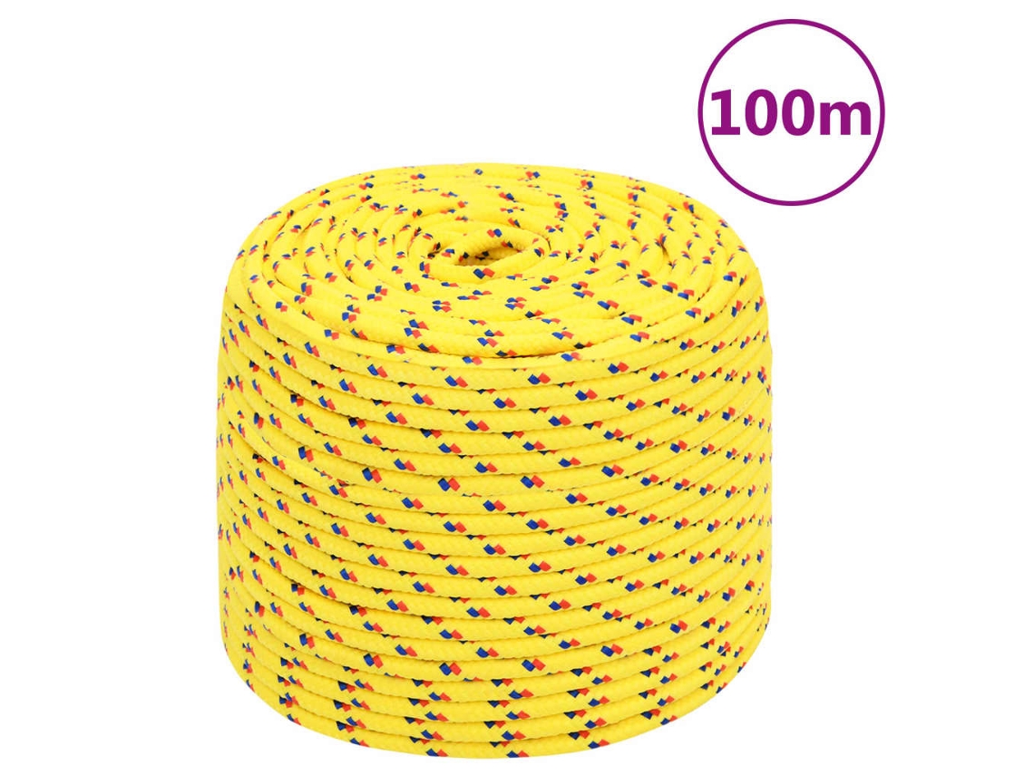Cuerda De Barco Polipropileno Amarillo 10 Mm 100 M
