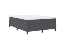 Maison Exclusive - Cama Tipo Box Spring Gris Oscuro Y 160 X 200 Cm Tela De Pana