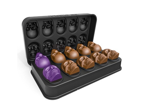Elkuaie Bandeja para molde de hielo con forma de calavera molde para hielo de Halloween para whisky cócteles bebidas té helado y café