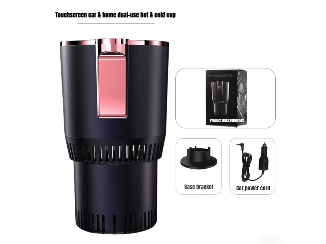 Taza térmica inteligente dos en uno para coche, con enfriamiento/calentamiento rápido y pantalla de temperatura Digitallab (morada)