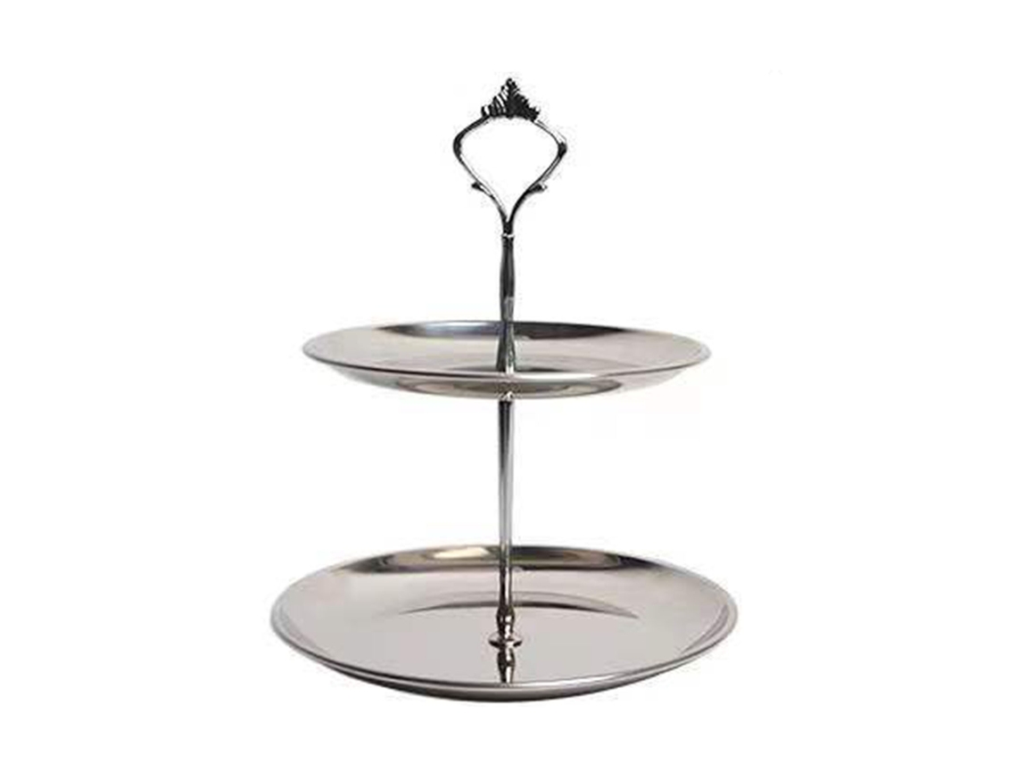 Estantería Minimalista De Dos Niveles De Acero Inoxidable Para Colocar Sobre Una Mesa, Ideal Para Joyas, Dispositivos Electrónicos Y Pintalabios.
