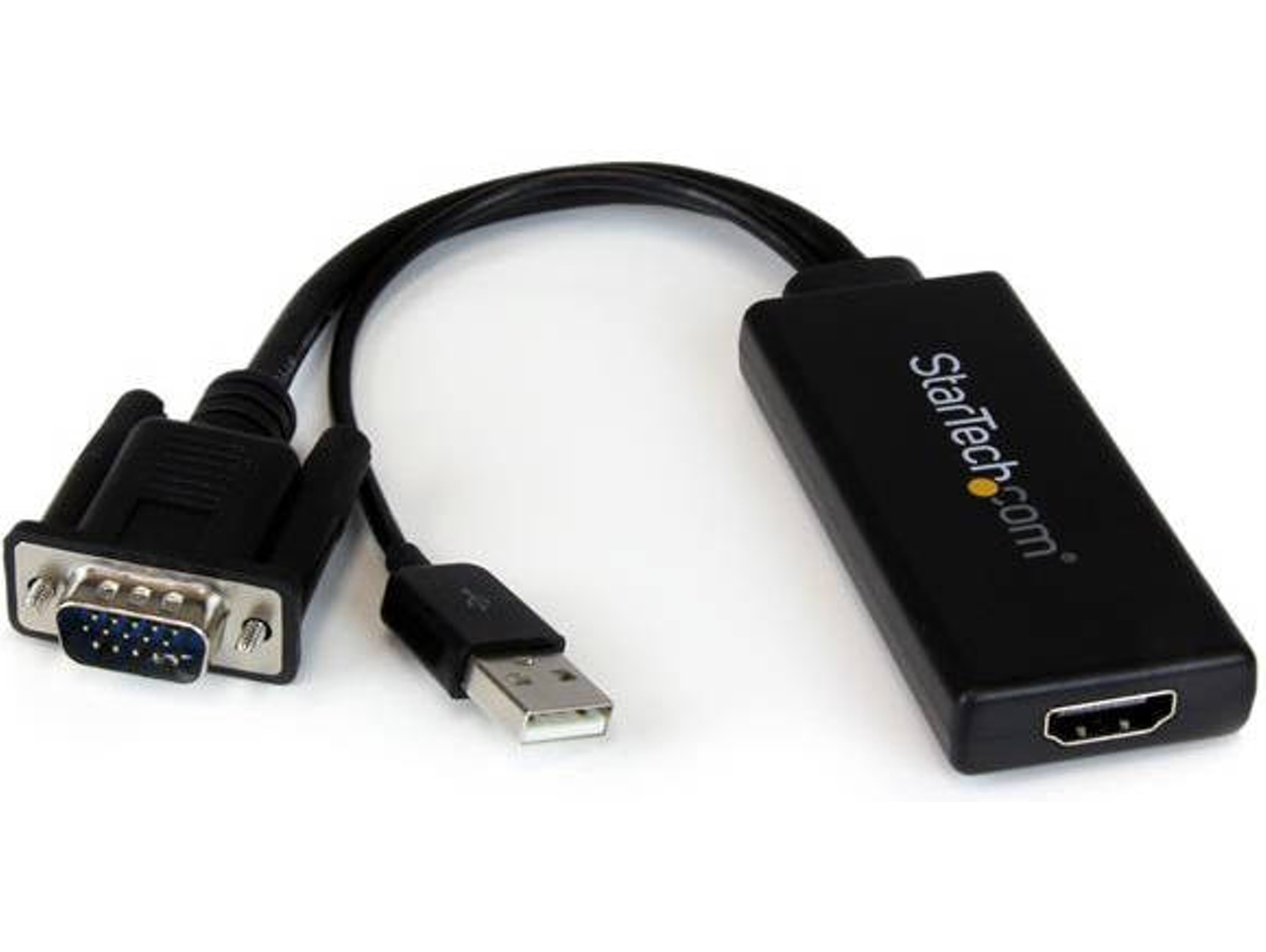 Adaptador HDMI STARTECH.COM VGA2HDU VGA USB HDMI Negro