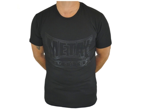 Camiseta de Hombre para Boxeo METAL BOXE Multicolor Metal Negro (XL)