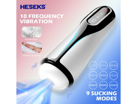 Masturbador masculino automático con pantalla LCD para hombres (blanco) YIZHOOD
