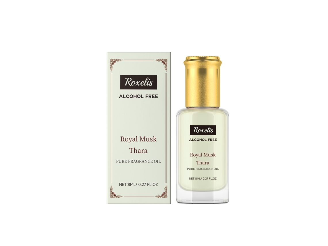 Perfume de almizcle en frasco roll-on.