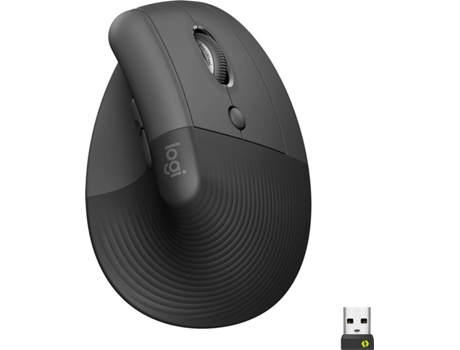 Ratón LOGITECH Lift Graphite (Inalámbrico - 4000 dpi - Blanco)
