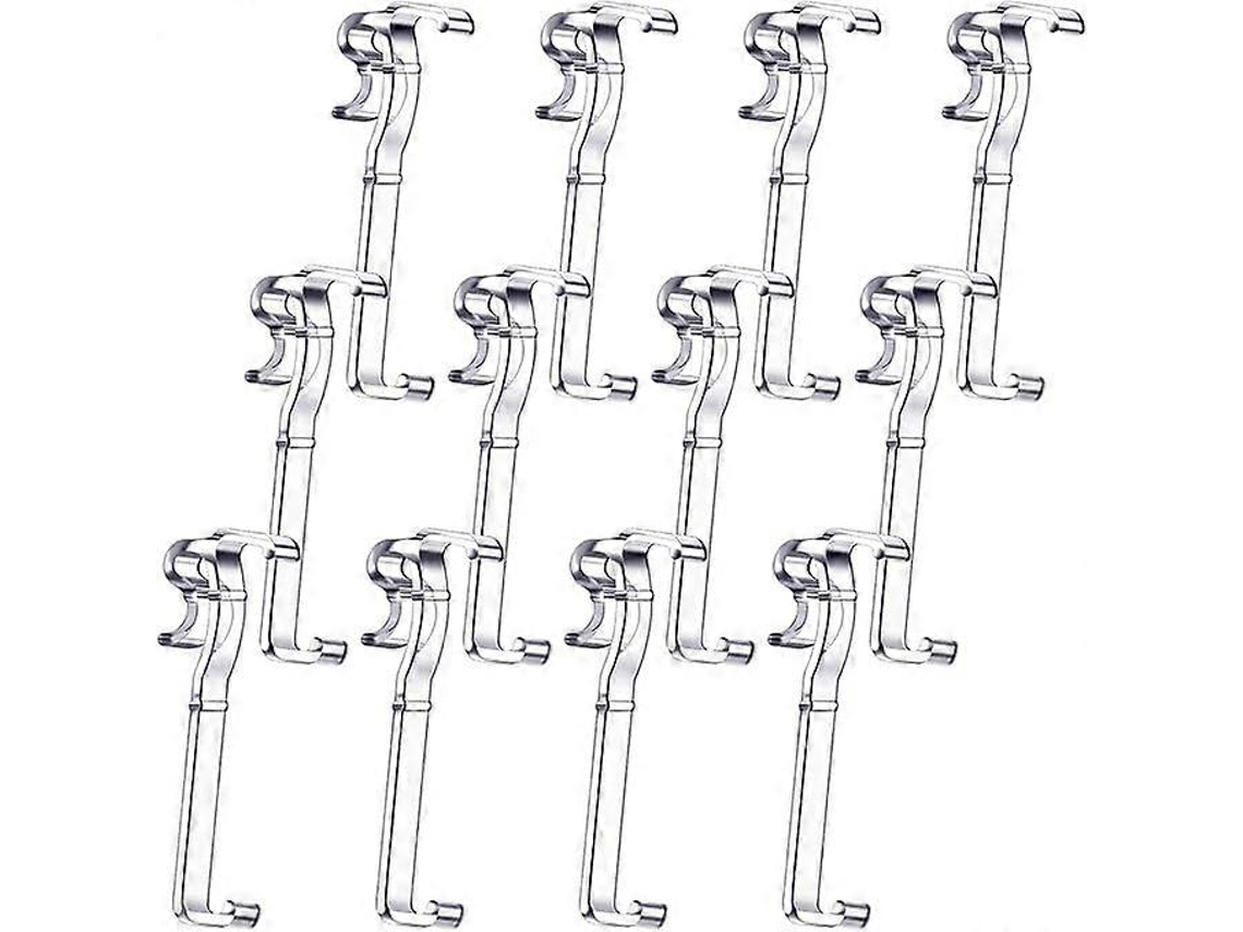 Clips De Volante Para Persianas Horizontales De 2.5 Pulgadas Clip Retenedor De Volante Plástico Transparente Oculto 12 Piezas