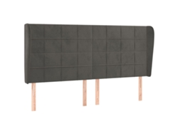 Maison Exclusive - Cabecero Con Orejas De Terciopelo Gris Claro 163x23x118/128 Cm