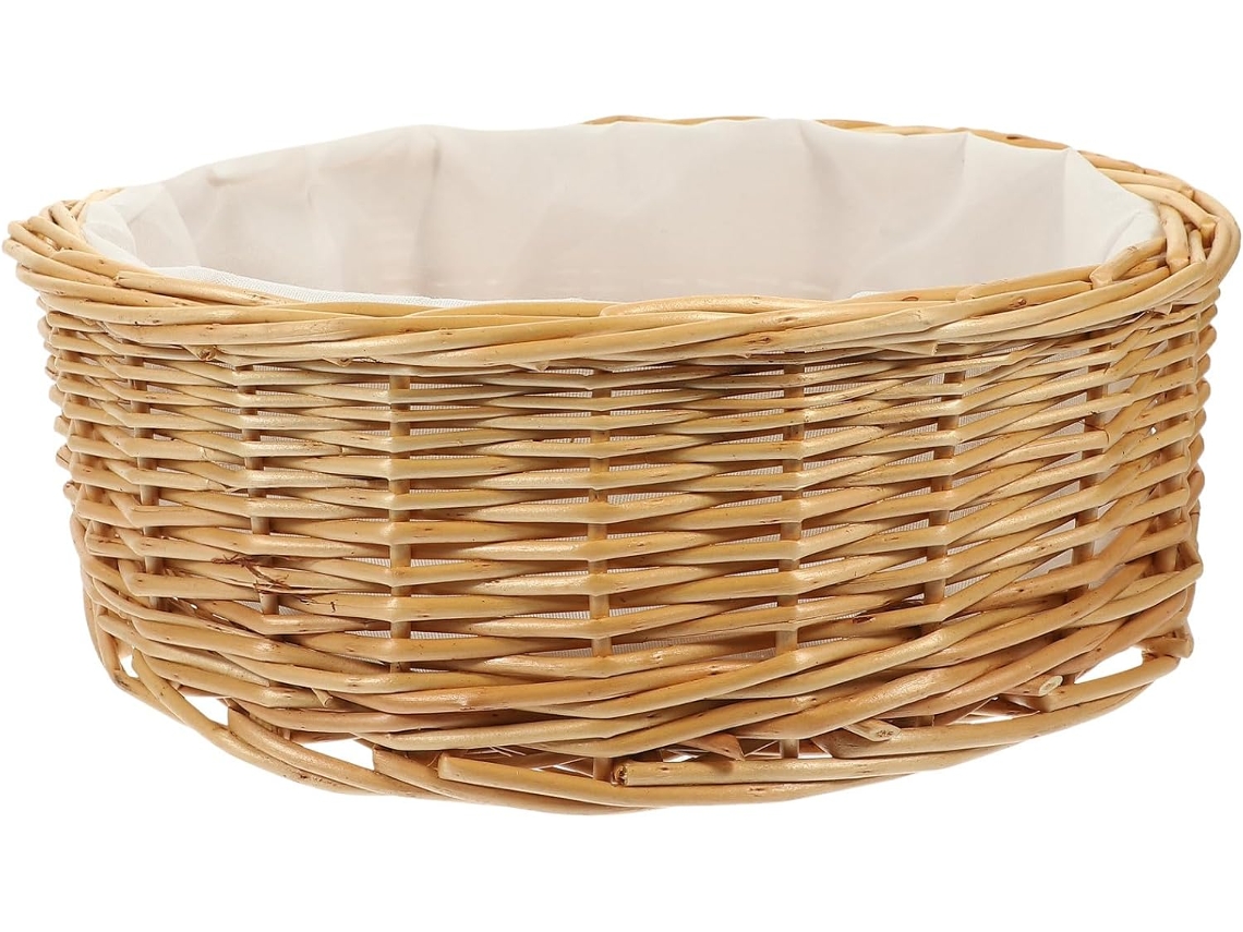 Cesta De Mimbre Multifuncional Con Forro