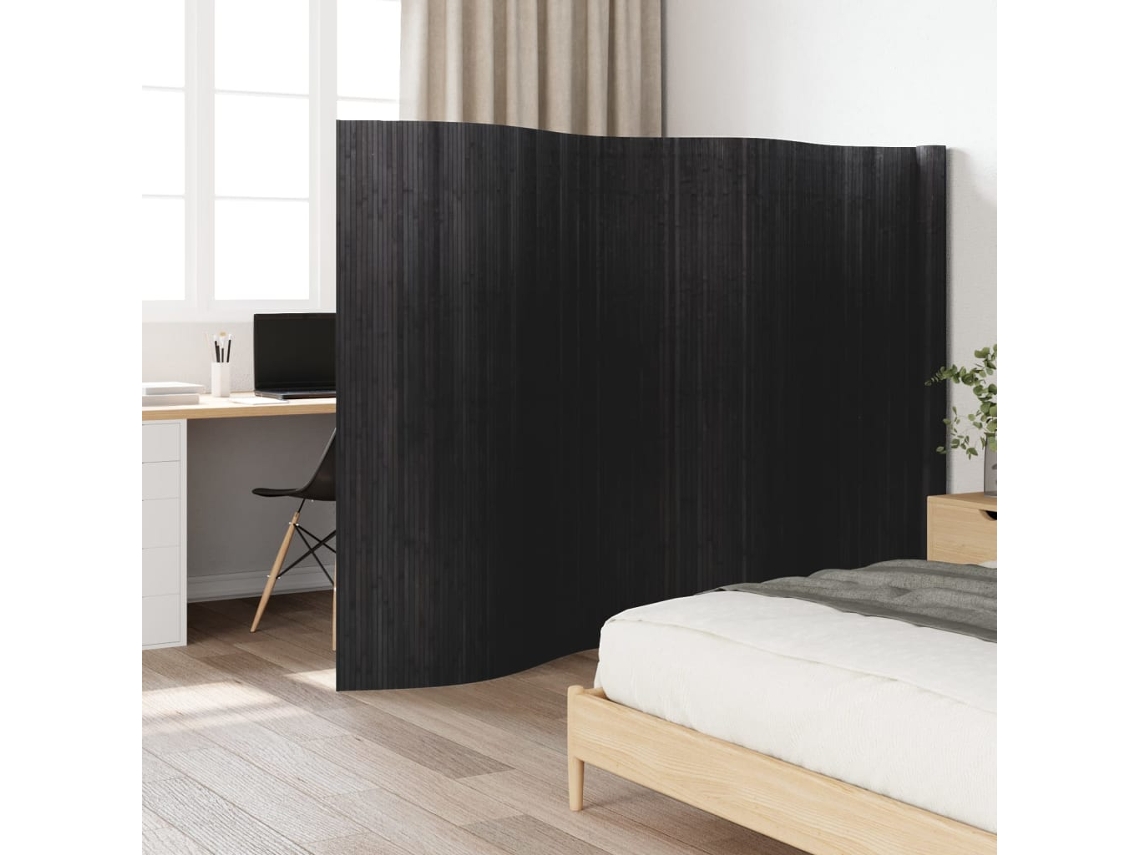 Biombo Divisor De Bambú Gris 165x600 Cm