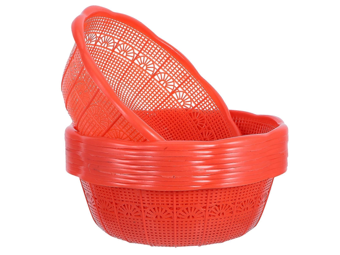 Cesta de plástico multifuncional para lavar frutas y verduras, ideal para uso en la cocina (23 x 23 x 8 cm), juego de 10 piezas.