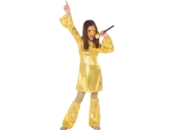 Disfraz de Niña DISFRAZZES Disco Dorado Infantil (Talla: 5 a 6 años)